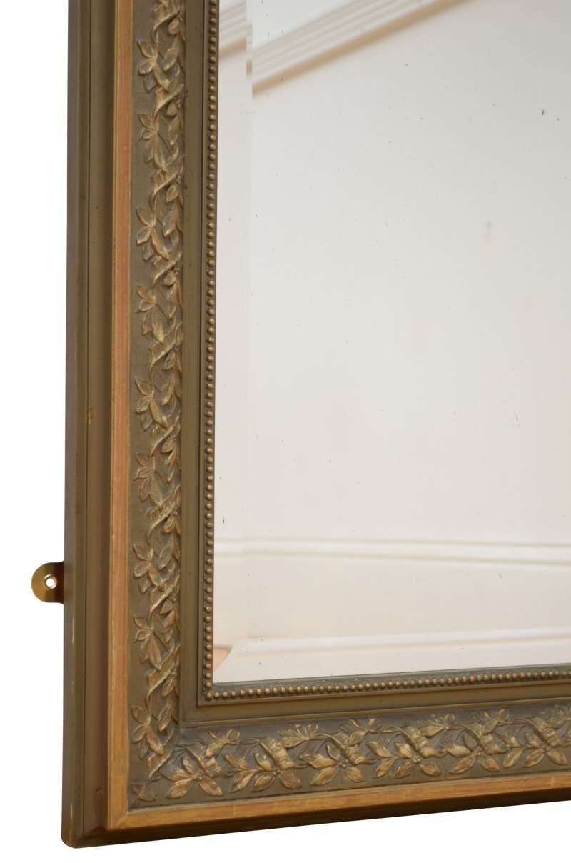 Slim Antique French Pier Mirror H153cm - Image 7